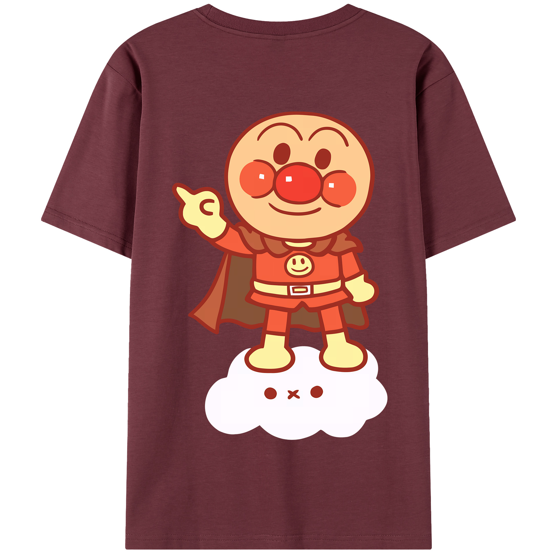 （画像用） アンパンマン Anpanman 綿100％半袖Tシャツ（背面プリント）
